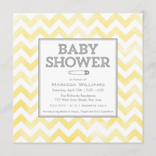 Baby shower-uitnodiging voor het Chevron-patroon Kaart