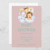 BABY SHOWER UITNODIGING VOOR MEISJES (Voorkant / Achterkant)