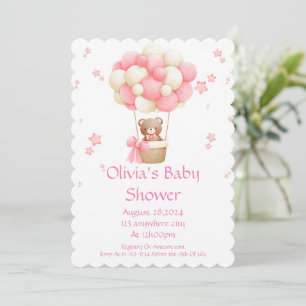 BABY SHOWER UITNODIGING VOOR MEISJES IN ROZE