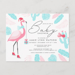 BABY SHOWER Uitnodiging voor Santa Claus Flaming