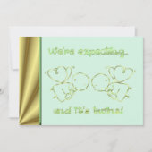 Baby shower uitnodiging We verwachten tweeling (Voorkant)