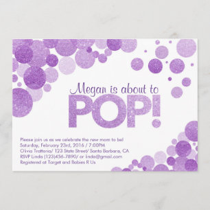 baby shower Uitnodiging Ze staat op het punt te Po