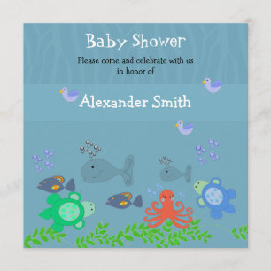Baby Shower Uitnodiging Zee Dieren