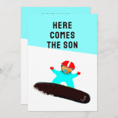 Baby Shower-uitnodigingen Kaart (Voorkant / Achterkant)