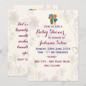 Baby Shower-uitnodigingen Kaart (Voorkant / Achterkant)