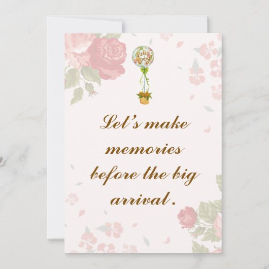 Baby Shower-uitnodigingen Kaart (Achterkant)