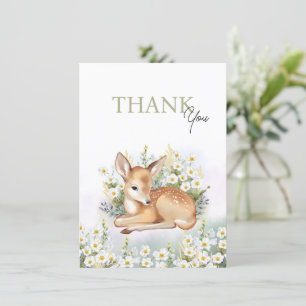 Baby shower uitnodigingen met een schattig reekalf
