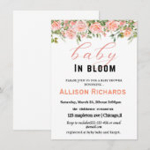 Baby shower-uitnodigingskaart (Voorkant / Achterkant)