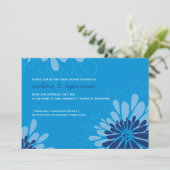 BABY SHOWER UITNODIGT :: Moderne bloei 8L Kaart (Staand voorkant)