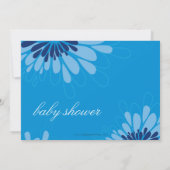 BABY SHOWER UITNODIGT :: Moderne bloei 8L Kaart (Achterkant)