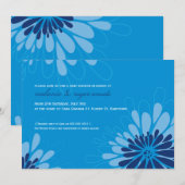 BABY SHOWER UITNODIGT :: Moderne bloei 8L Kaart (Voorkant / Achterkant)