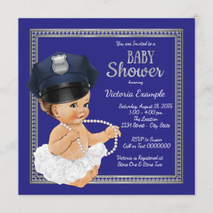 Baby Shower-uitvindingen van de meisjespolitie Kaart