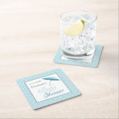 baby shower Umbrella Onderzetters Blue (Insitu)