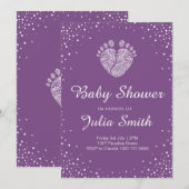 Baby shower unisex-uitnodiging kaart (Voorkant / Achterkant)