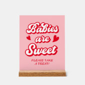 Baby shower Valentin rouge et rose Favoriser (Recto)