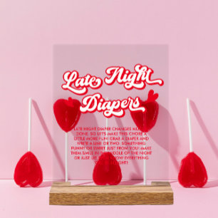 Baby shower Valentine Late Night Diapers Jeu