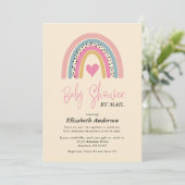 Baby shower van abstracte regenboogkunst per post kaart (Staand voorkant)