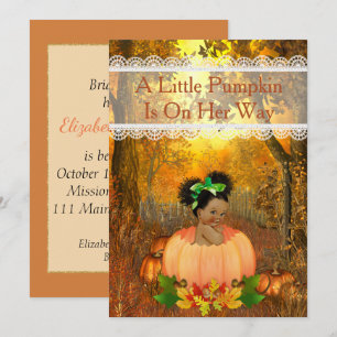 Baby shower van Afrikaanse Amerikaanse Halloween Kaart