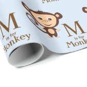 Baby shower van apen cadeaupapier (Rol Hoek)