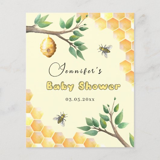 Baby shower van baby bijen wenst Baby Kaart (Achterkant)