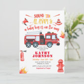 Baby shower van Baby van de brandweerman van de Jo Kaart (Staand voorkant)