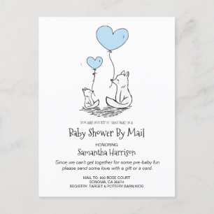 Baby shower van Baby Woodland Fox Boy Uitnodiging Briefkaart