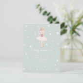 Baby shower van Ballerina Kaart (Staand voorkant)