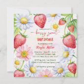 Baby shower van Berry-zoete aardbei Kaart (Voorkant)