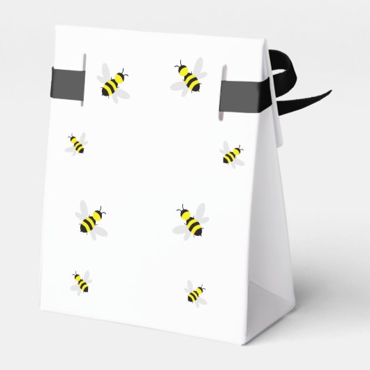Baby shower van bijen bedankdoosjes (Achterkant)
