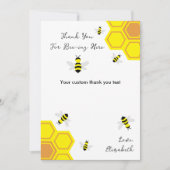 Baby shower van bijen bedankkaart (Voorkant)