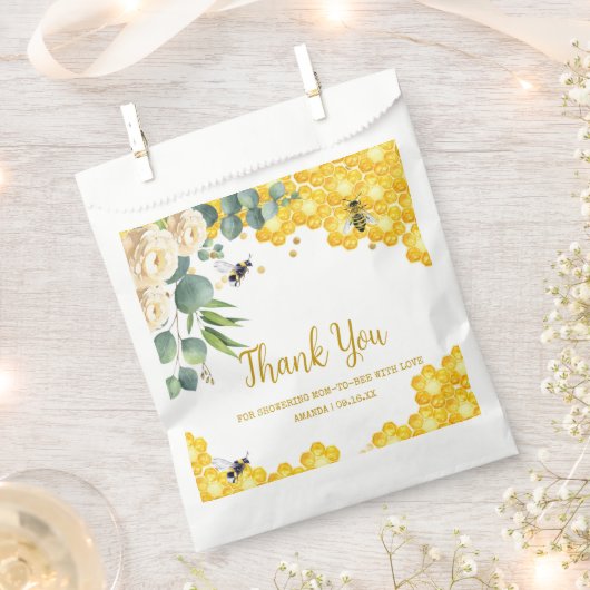 Baby shower van bijen bedankzakje (Geknipt)