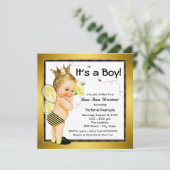 Baby shower van bijen kaart (Staand voorkant)
