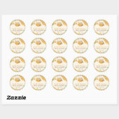 Baby shower van bijen Klassieke honingraat Sti Ronde Sticker (Vel)