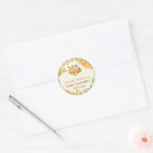 Baby shower van bijen Klassieke honingraat Sti Ronde Sticker (Envelop)