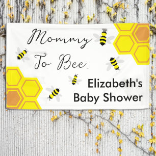 Baby shower van bijen spandoek