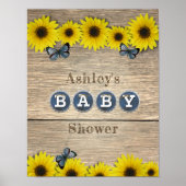Baby shower van bittere zonnebloemen poster (Voorkant)