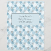 Baby shower van blauw Beer en advies (Achterkant)