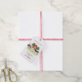 Baby shower van boerderijdieren cadeaulabel (Met Touw)