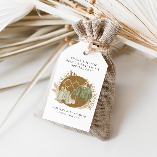 Baby shower van Boho Florals Cadeaulabel