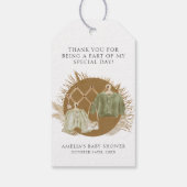 Baby shower van Boho Florals Cadeaulabel (Achterkant)