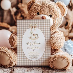 Baby shower van Boho Rocking Horse Kaart