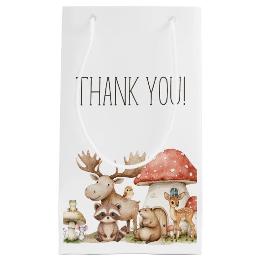 Baby shower van Boho Woodland Animals Klein Cadeauzakje (Voorkant)
