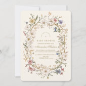 Baby shower van Boho Woodland Fern Kaart (Voorkant)