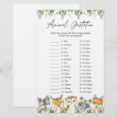 Baby shower van bosdieren (Voorkant / Achterkant)