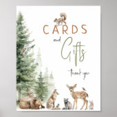 Baby shower van bosgebieden poster (Voorkant)