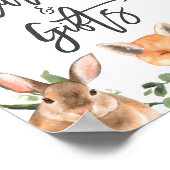 Baby shower van bosgebieden poster (Hoek)
