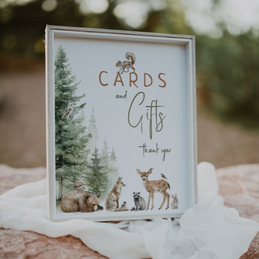 Baby shower van bosgebieden poster