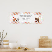 Baby shower van bosland/verjaardagsfeest poster (Keuken)