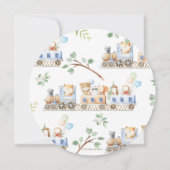 Baby shower van boslanddieren   kaart (Achterkant)