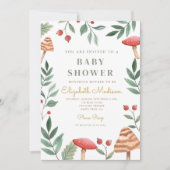 Baby shower van bospaddenstoelen kaart (Voorkant)